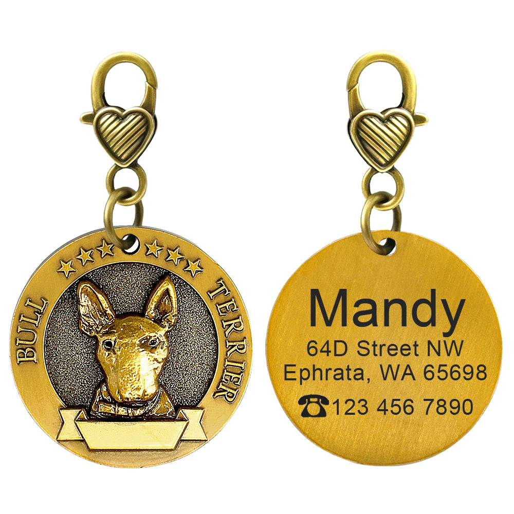 Beautiful Craft Customisable Dogs ID Tags & Nameplate  Pet Toys & Accessories YAG Boutique