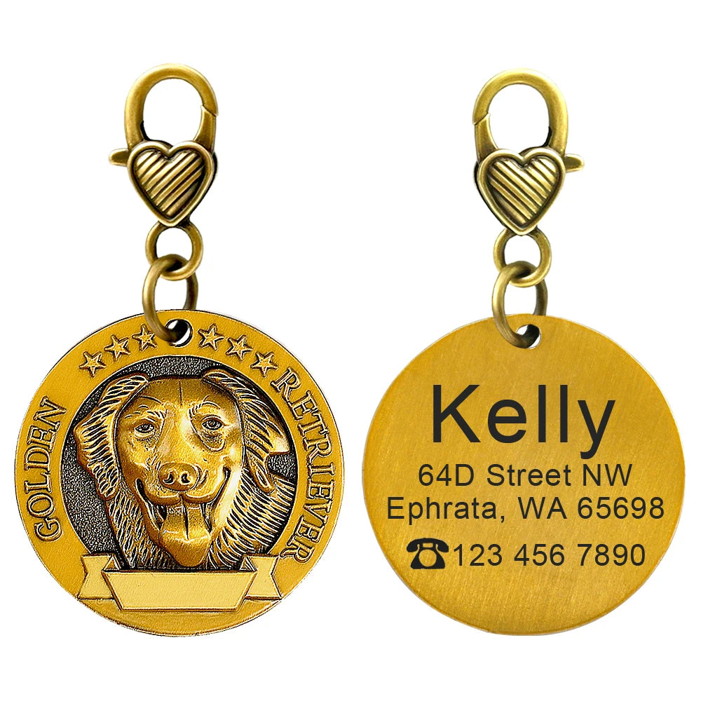 Beautiful Craft Customisable Dogs ID Tags & Nameplate  Pet Toys & Accessories YAG Boutique