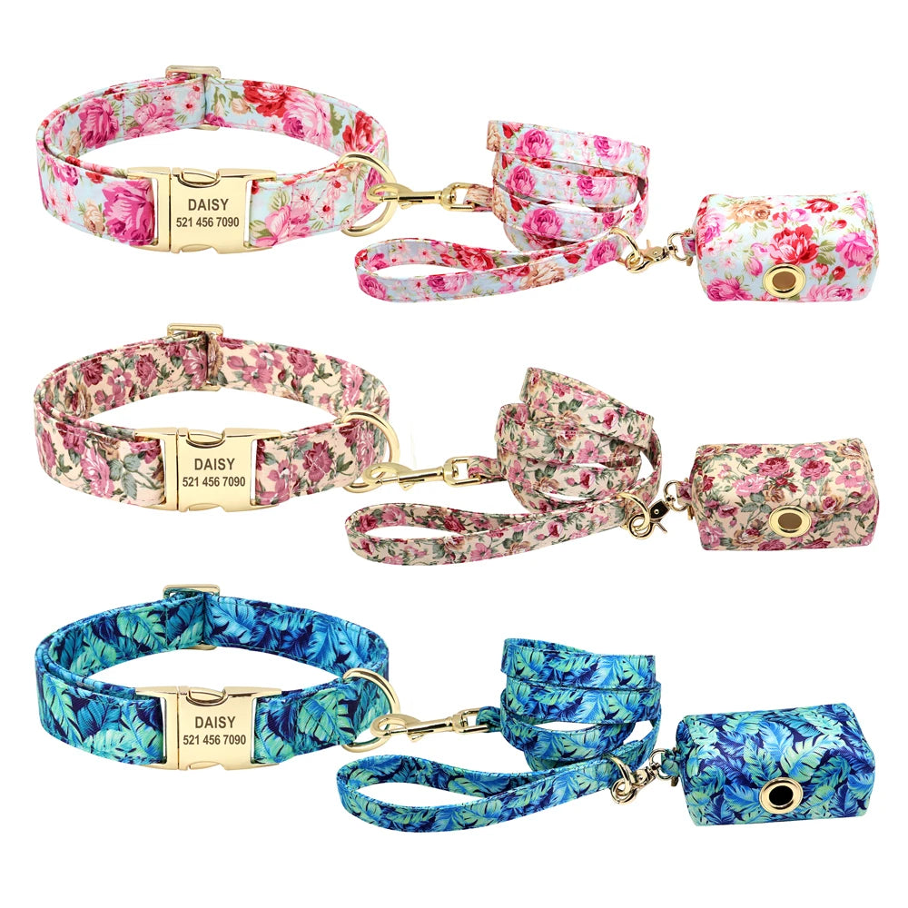 Premium Personalised Pet Collar - Blossom Series  Dog Accessories YAG Boutique