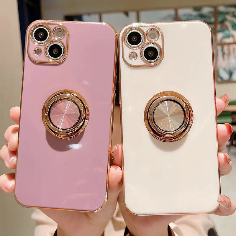 High Class Luxury Case with Ring Holder for iPhone 14/15/16 Series  iPhone Cases YAG Boutique