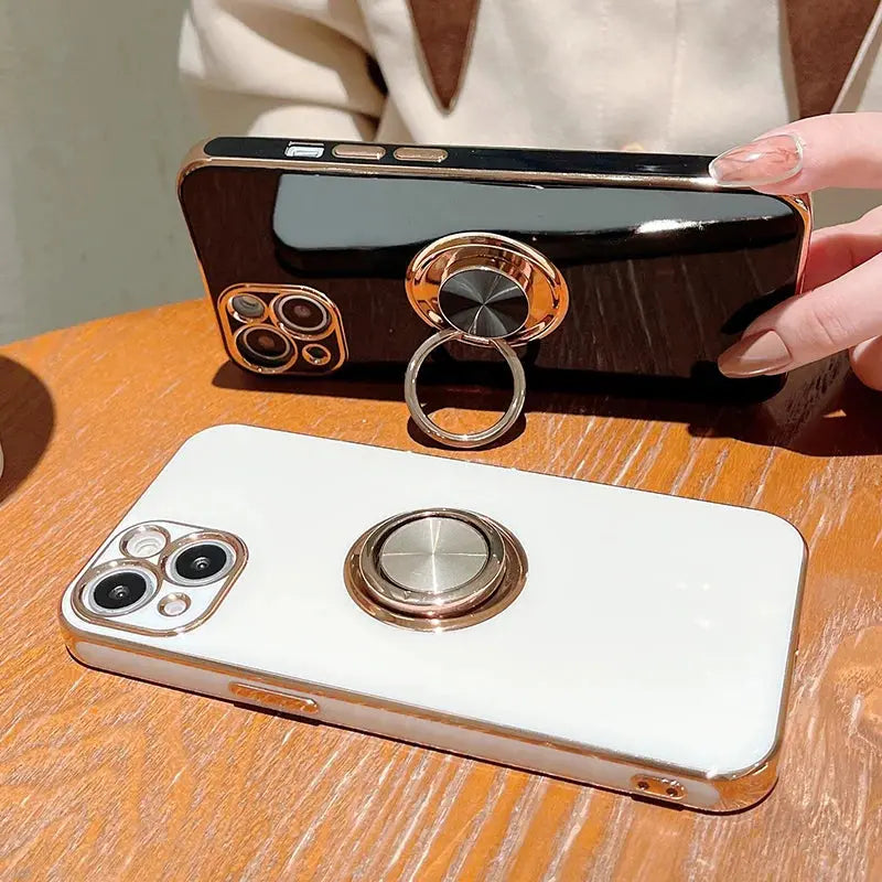 High Class Luxury Case with Ring Holder for iPhone 14/15/16 Series  iPhone Cases YAG Boutique