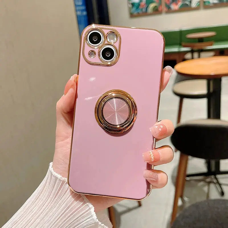 High Class Luxury Case with Ring Holder for iPhone 14/15/16 Series  iPhone Cases YAG Boutique