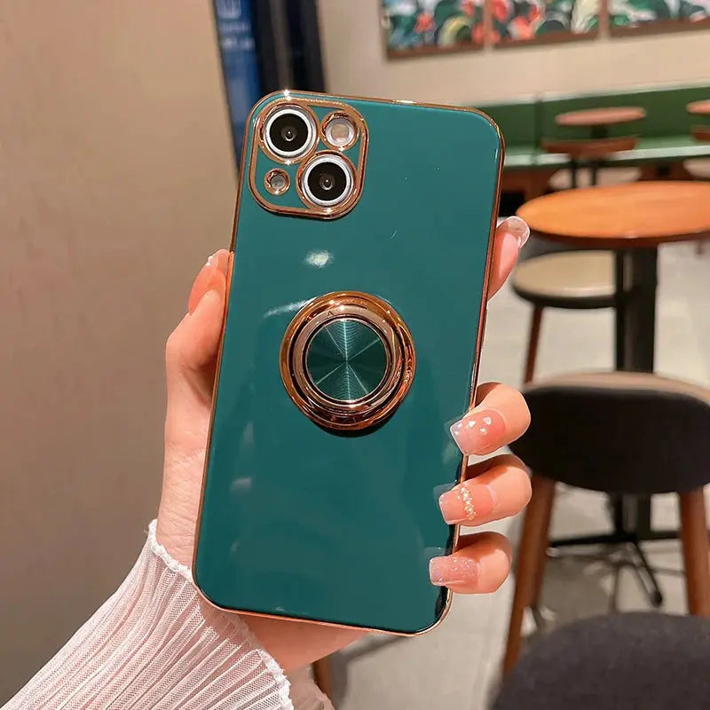 High Class Luxury Case with Ring Holder for iPhone 14/15/16 Series  iPhone Cases YAG Boutique