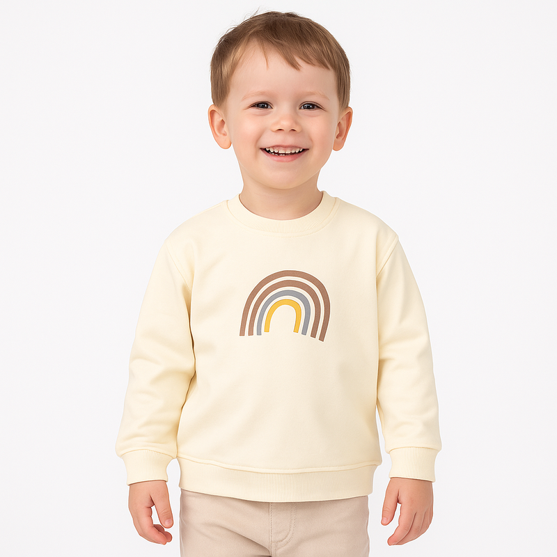 Smiley Rainbow Sweatshirt   YAG Boutique