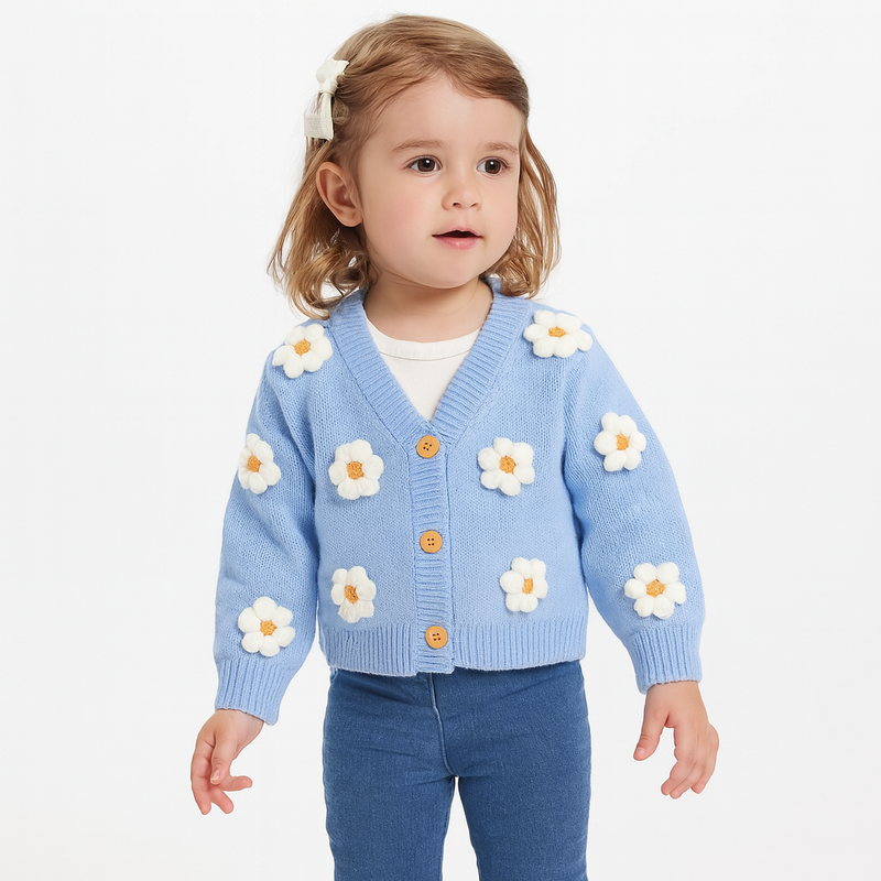 Bloomy Flower Baby Girl Cardigan  girls clothing YAG Boutique