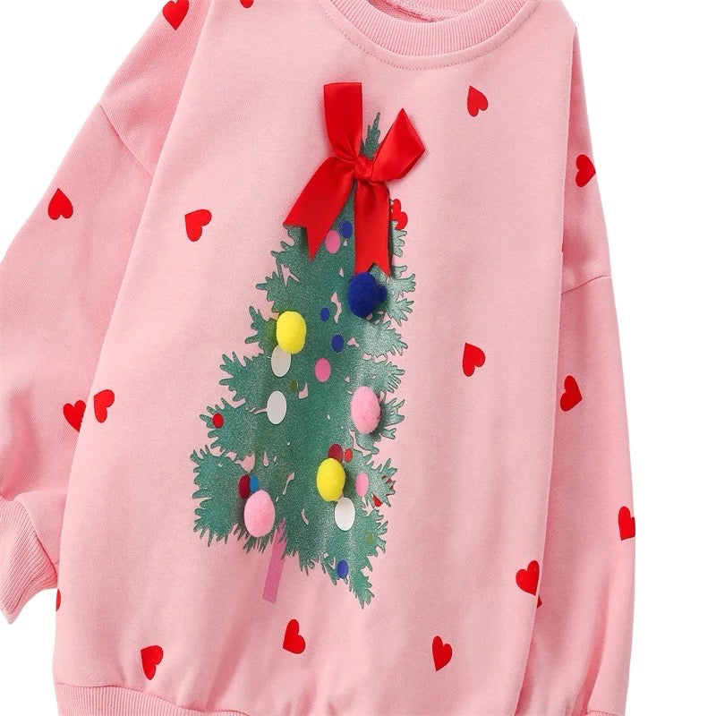 Little Christmas Heart Jumper – Limited Holiday Edition  girls clothing YAG Boutique