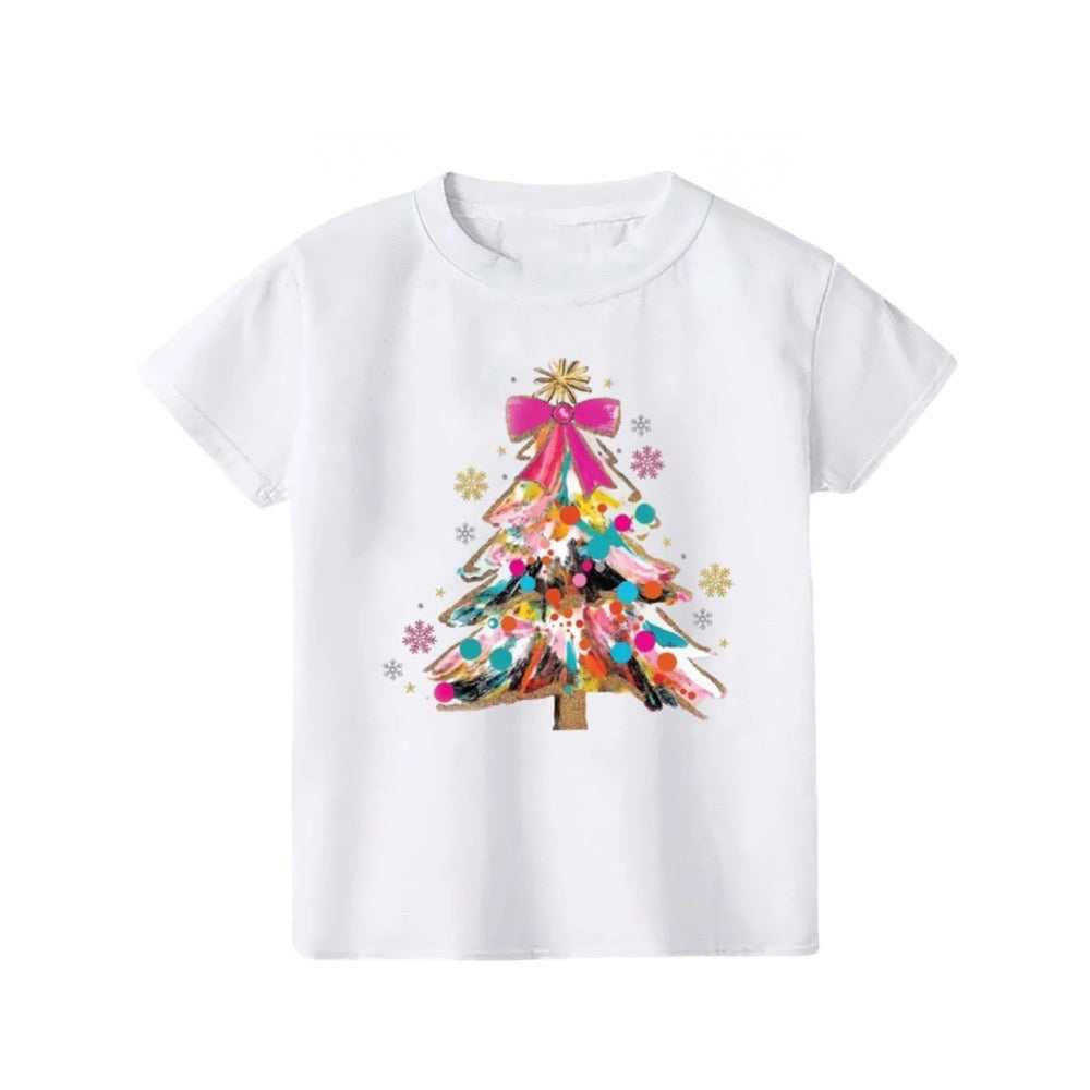 Kids Rainbow Christmas Tree Tee  kids clothing YAG Boutique