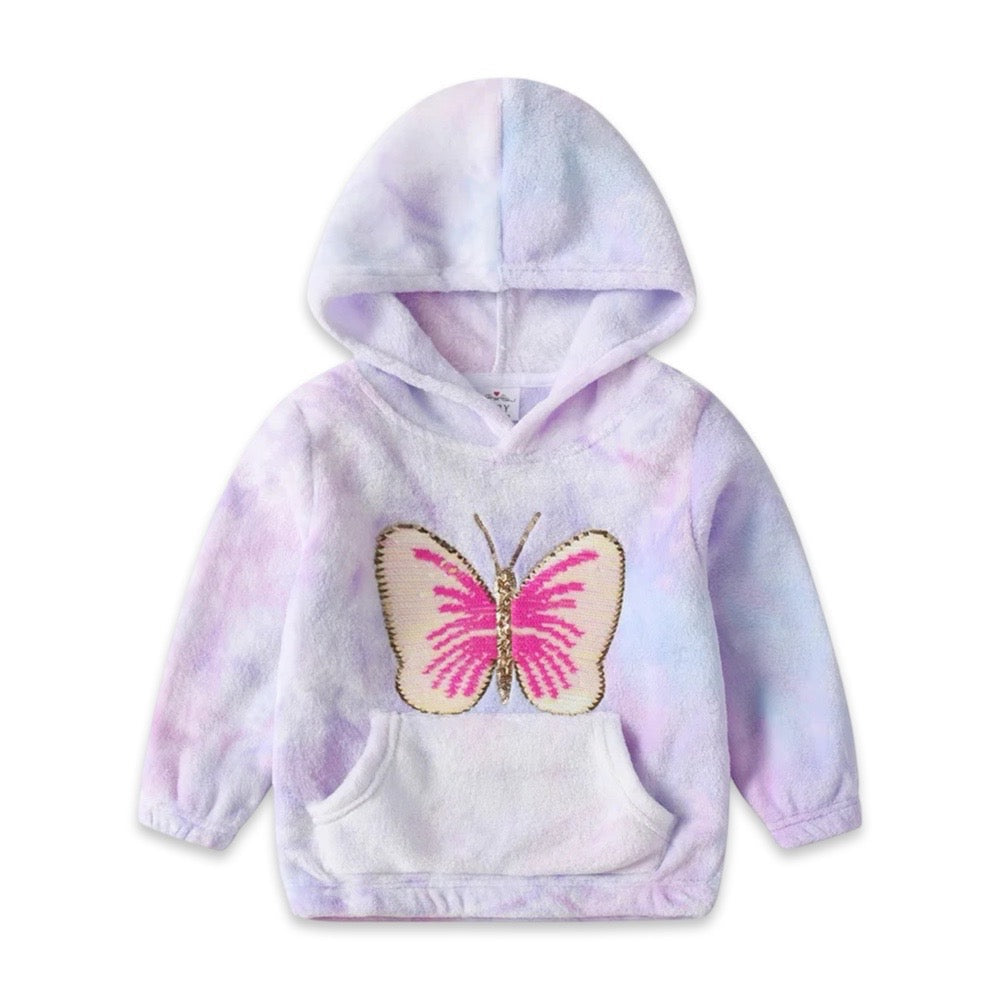 Girls Pastel Tie-Dye Plush Fleece Hoodie  girls clothing YAG Boutique