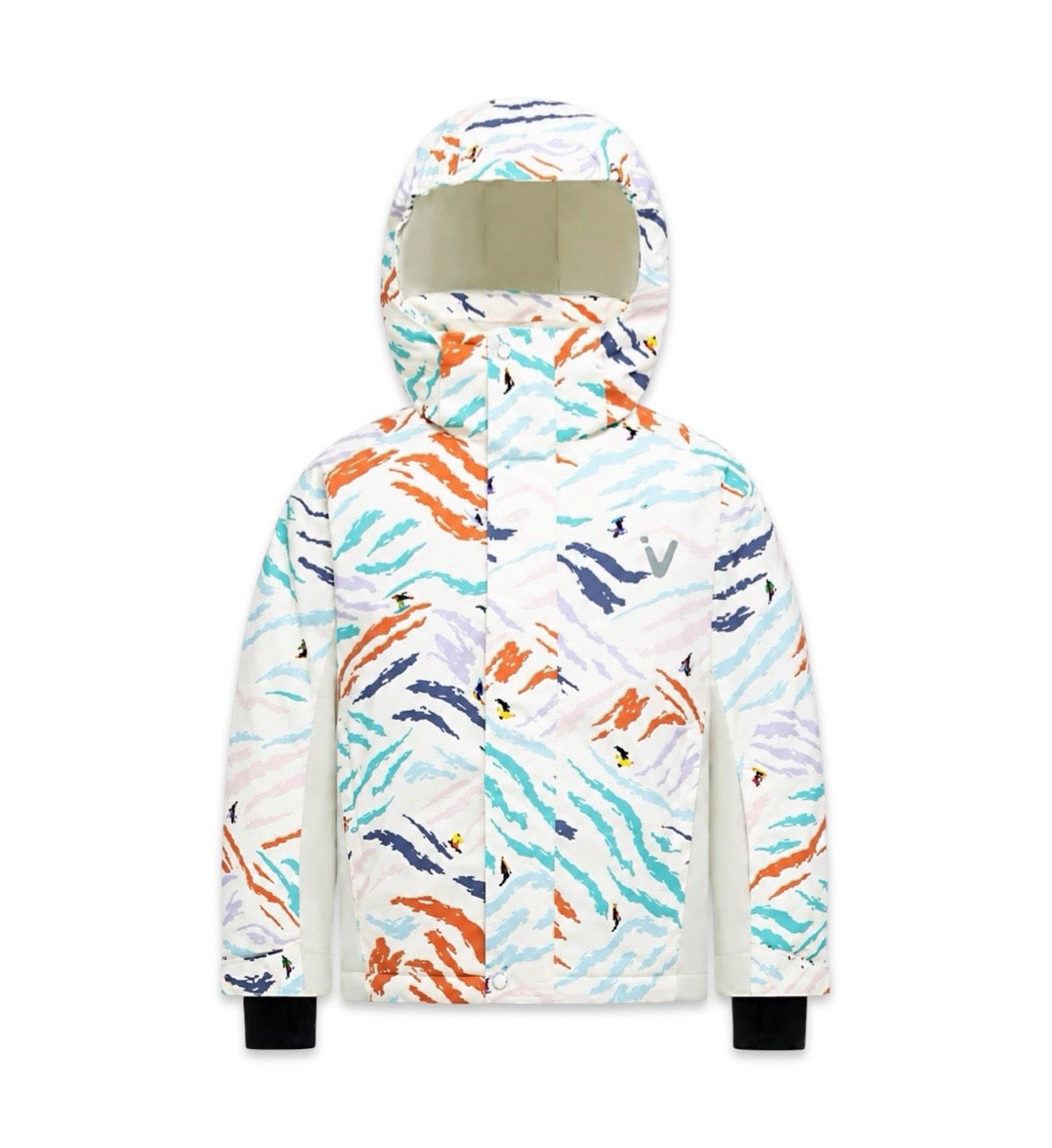 Kids Bright Abstract Print Ski Jacket  kids clothing YAG Boutique