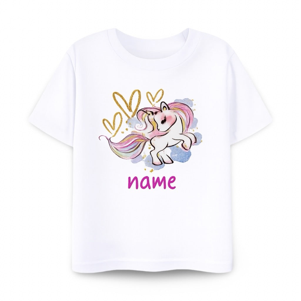 Personalised Magical Unicorn Custom Name Kids T-Shirt  girls clothing YAG Boutique