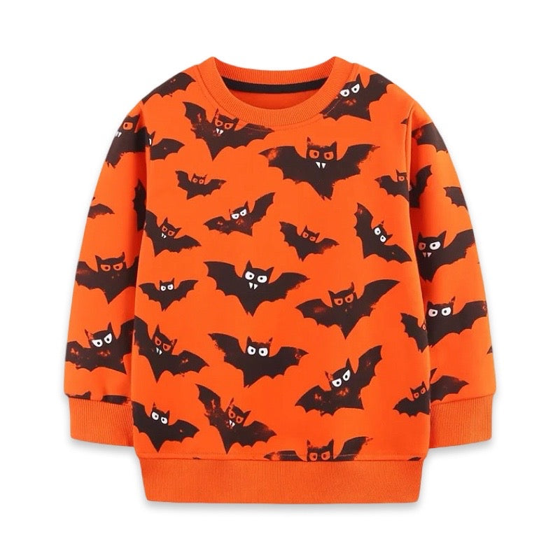 Kids Flying Bats Halloween Sweatshirt  kids clothing YAG Boutique