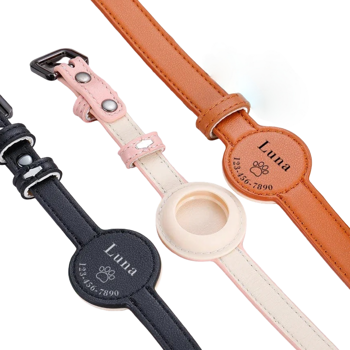 Customisable Pet Coller with GPS Tracker Holder  pet accessories YAG Boutique