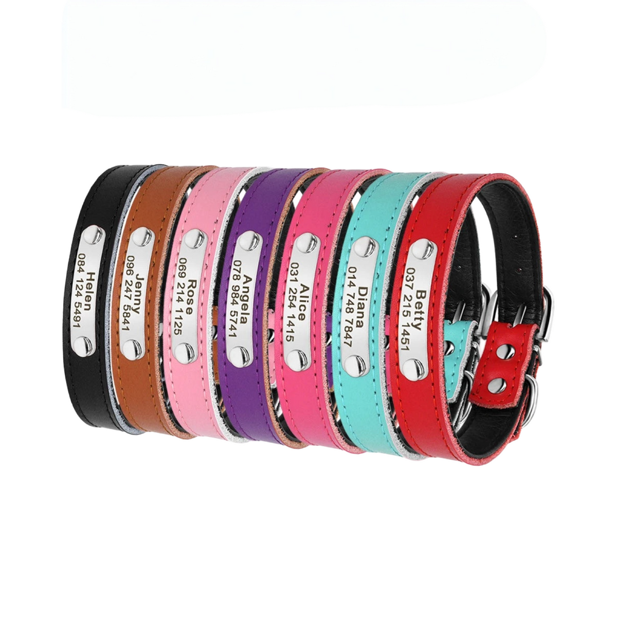 Premium PU Leather Personalised Collar  Collars Bandanas YAG Boutique