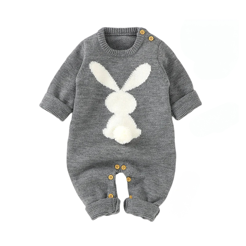 Bunny Knitted Baby Romper  baby clothing YAG Boutique