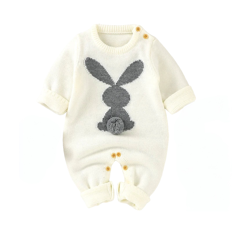 Bunny Knitted Baby Romper  baby clothing YAG Boutique