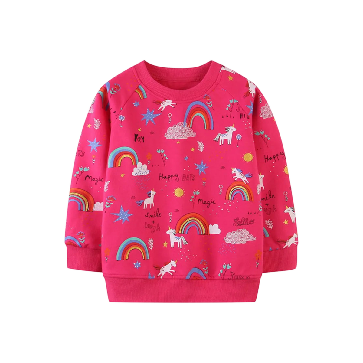 Rainbow Mini Unicorns Pinky Jumper   YAG Boutique