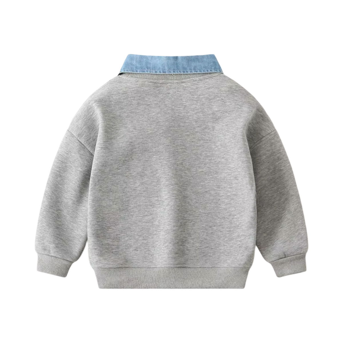 Bear Alien Sweater with Denim Collar  kids clothing YAG Boutique