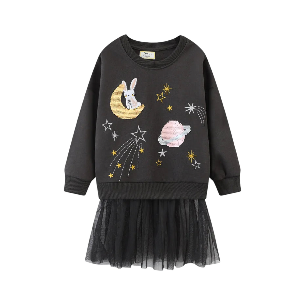 Bunny Spacey Sweater Tutu Dress  girls clothing YAG Boutique
