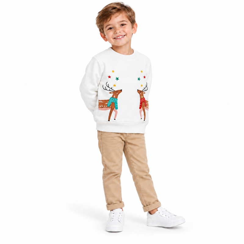 Kids Christmas Reindeer Sweater  kids clothing YAG Boutique