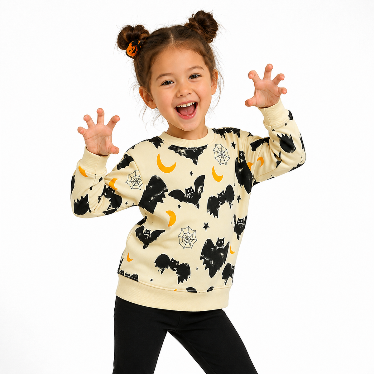 Kids Spooky Bats & Stars Halloween Jumper  kids clothing YAG Boutique