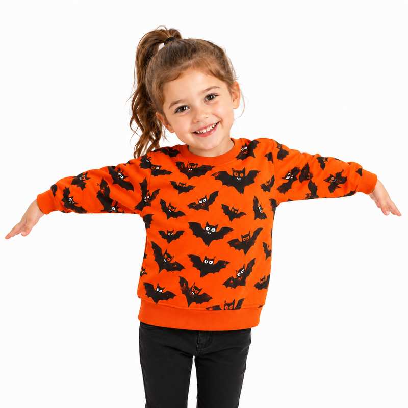 Kids Flying Bats Halloween Sweatshirt  kids clothing YAG Boutique
