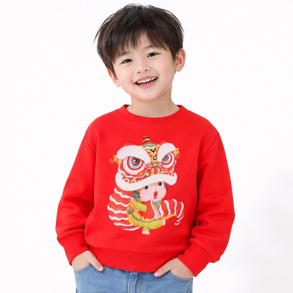 Kids Red Lion Dance Festival Sweatshirt  kids clothing YAG Boutique