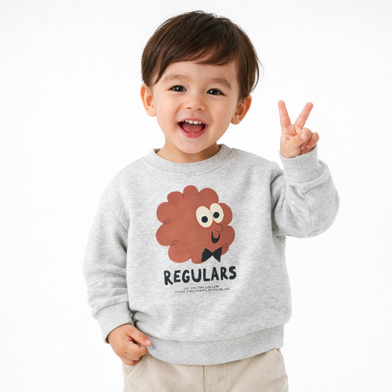 Kids ‘Regulars’ Graphic Fleece Jumper  kids clothing YAG Boutique