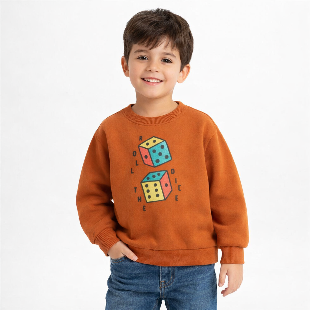 Kids Retro Dice Graphic Jumper  kids clothing YAG Boutique