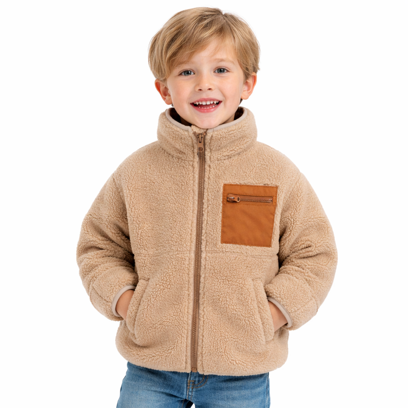 Kids Teddy Fleece Zip Jacket  kids clothing YAG Boutique