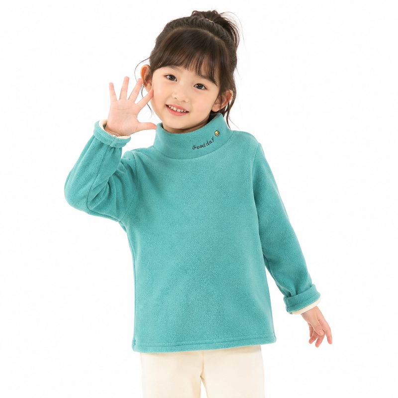 Kids Unisex Fleece Thermal Mock Neck Shirt  kids clothing YAG Boutique