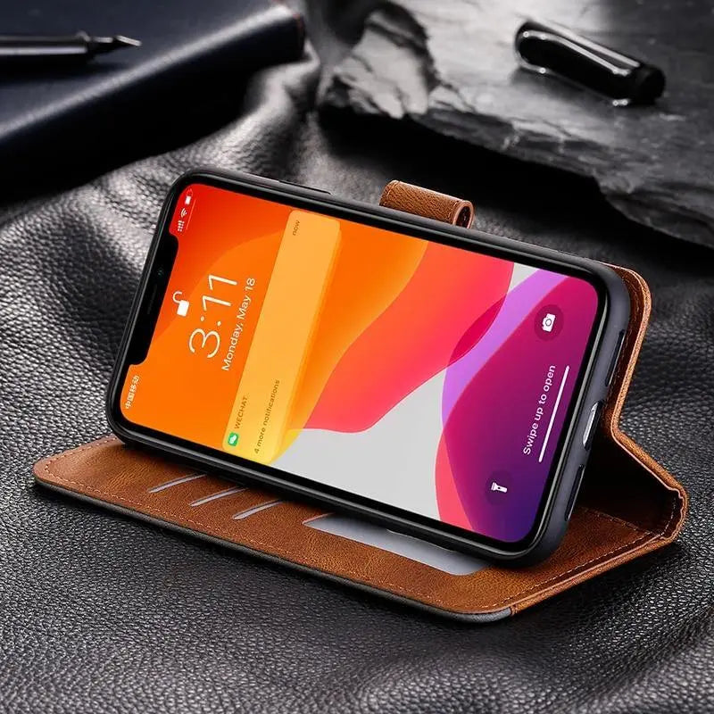 Luxy PU Leather Flip Wallet Card Holder Case for iPhone 12 Series Yesy All Goods