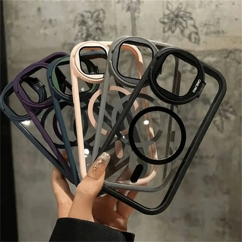 Magsafe Compatible Phone Case with Lens Protector for iPhone 14/15/16 Series   YAG Boutique