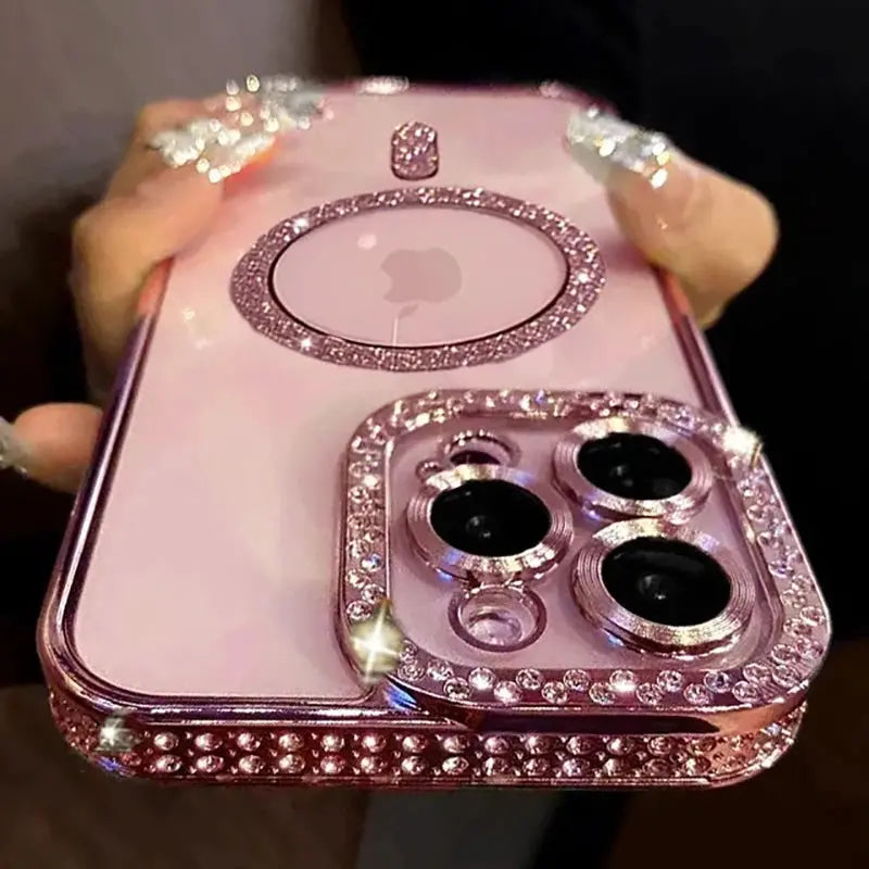 Premium Glitter Bling Magsafe Compatible Case For iPhone 13 - 16 Series   YAG Boutique