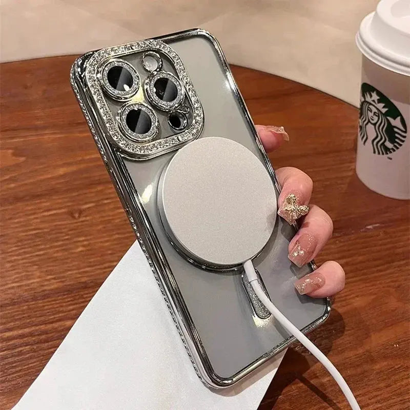Premium Glitter Bling Magsafe Compatible Case For iPhone 13 - 16 Series   YAG Boutique