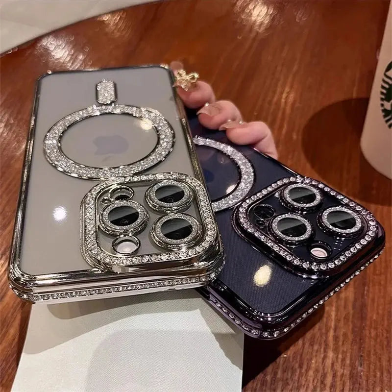Premium Glitter Bling Magsafe Compatible Case For iPhone 13 - 16 Series   YAG Boutique
