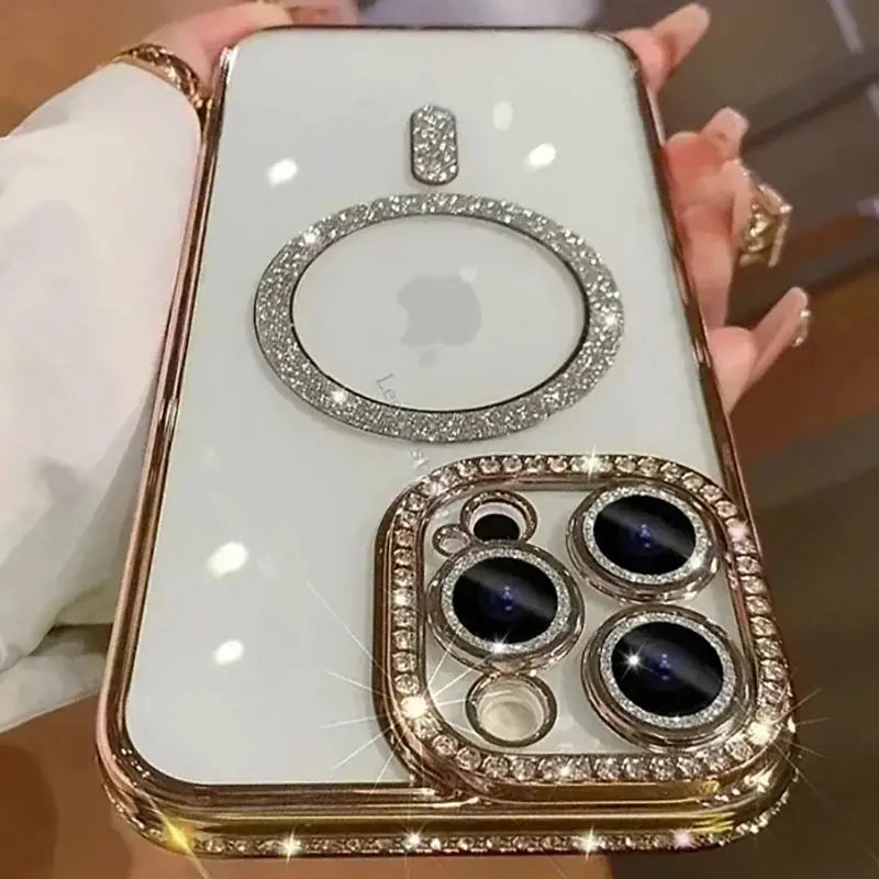 Premium Glitter Bling Magsafe Compatible Case For iPhone 13 - 16 Series   YAG Boutique