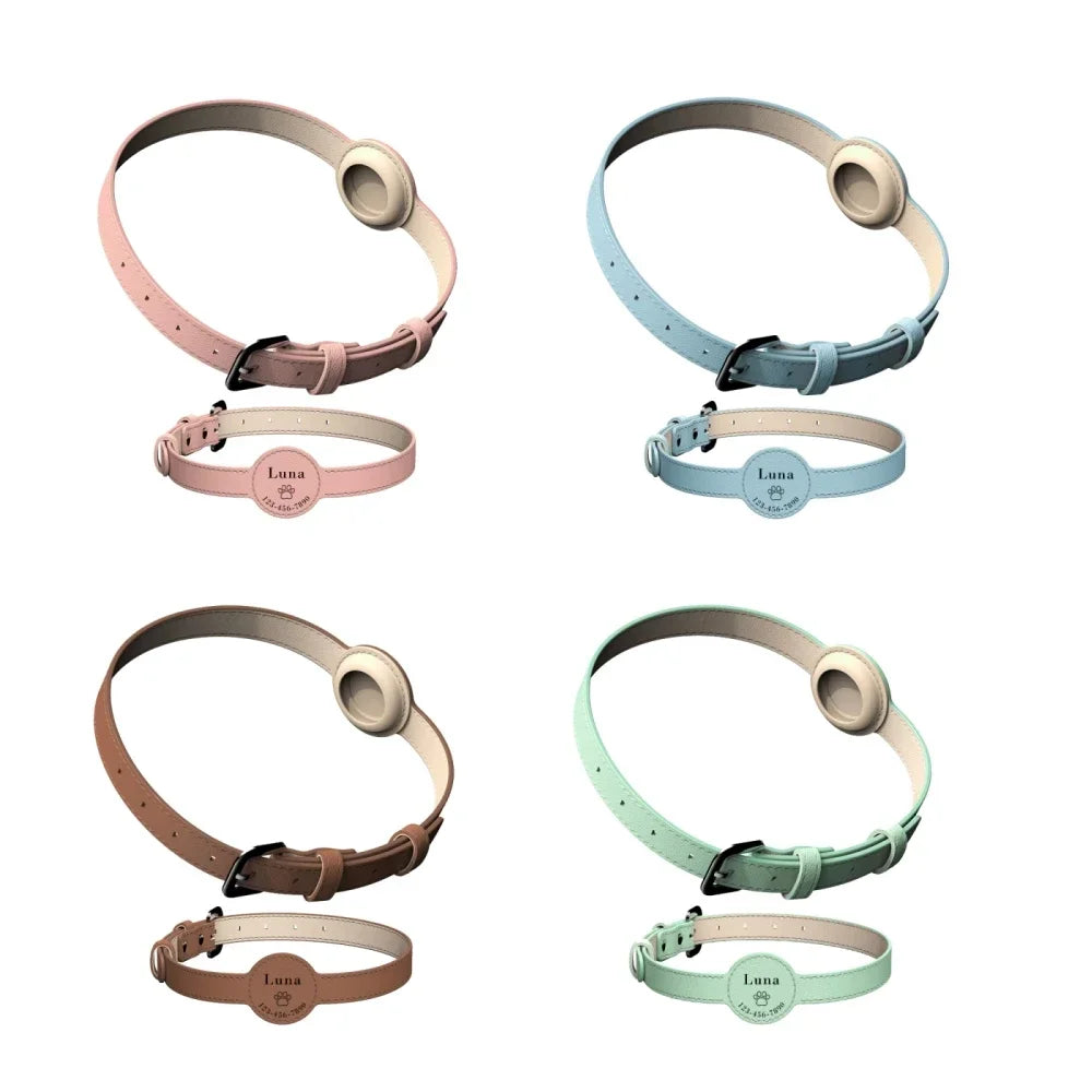 Customisable Pet Coller with GPS Tracker Holder  pet accessories YAG Boutique