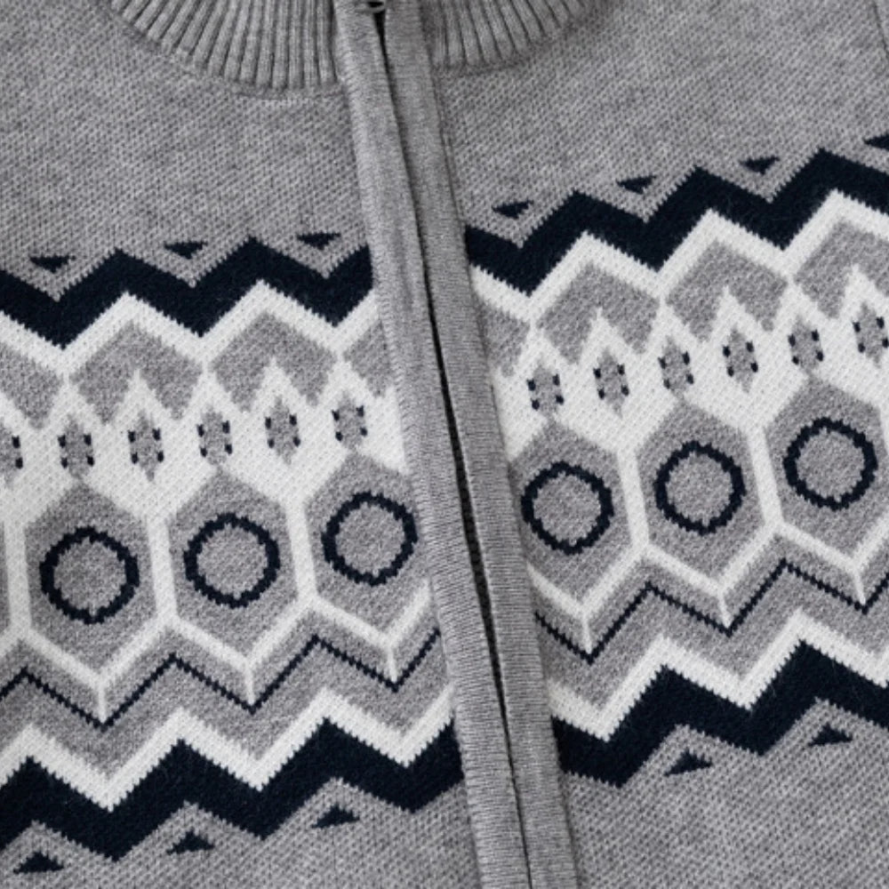 Nordic Fair Isle Zip-Up Knit Jacket  kids clothing YAG Boutique