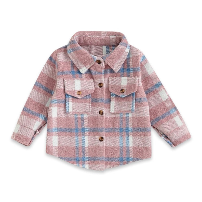 Cozy Toddler & Kids Heavyweight Plaid Flannel Shacket  kids clothing YAG Boutique