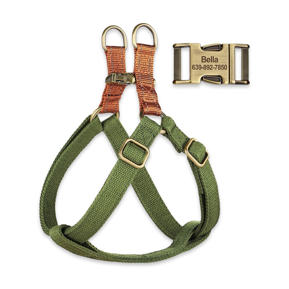 Personalized No-Pull Step-In Dog Harness with Engraved Custom ID Buckle  pet accessories YAG Boutique