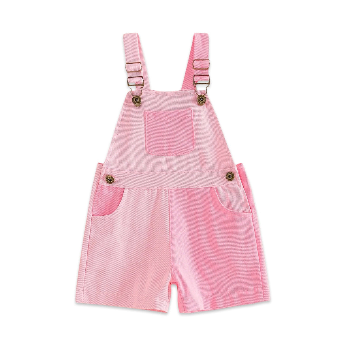 Kids Soft Colorblock Denim Dungaree Shorts  kids clothing YAG Boutique