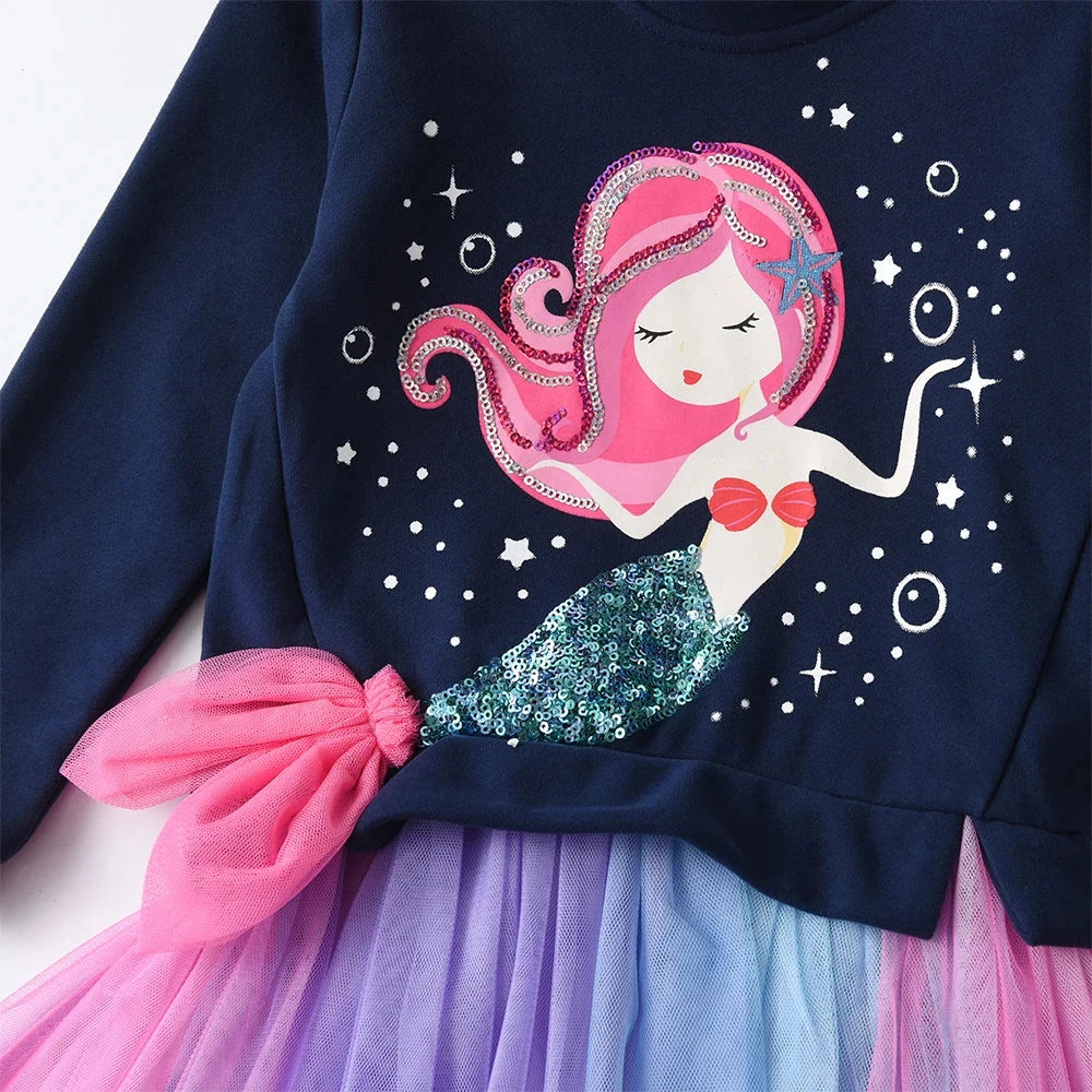 “Girls Mermaid Princess Tutu Dress  girls clothing YAG Boutique