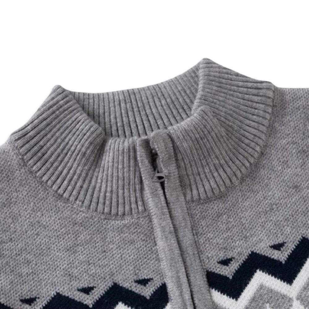 Nordic Fair Isle Zip-Up Knit Jacket  kids clothing YAG Boutique