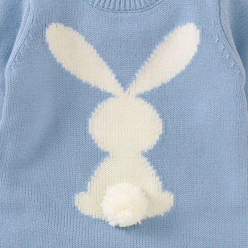 Bunny Knitted Baby Romper  baby clothing YAG Boutique