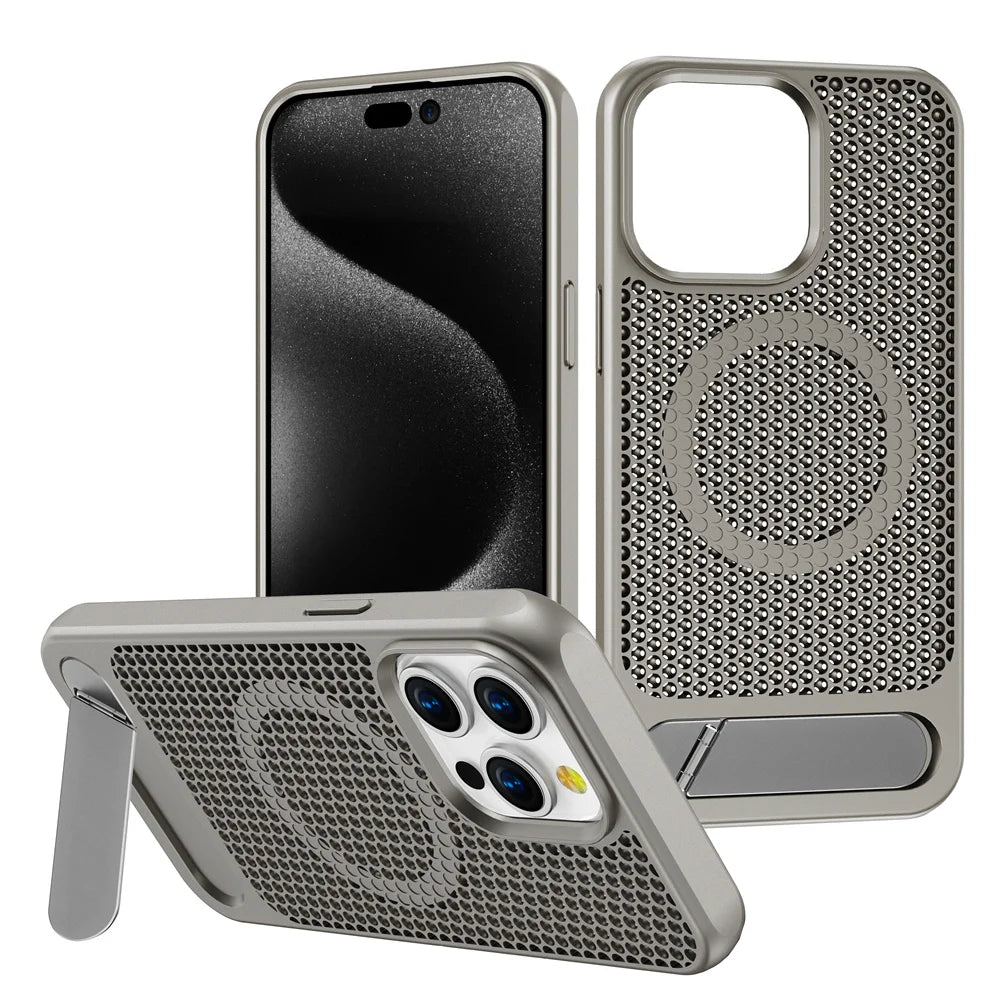 MagSafe Mesh Stand iPhone Case for iPhone 14 - 17 Series  iPhone Cases YAG Boutique
