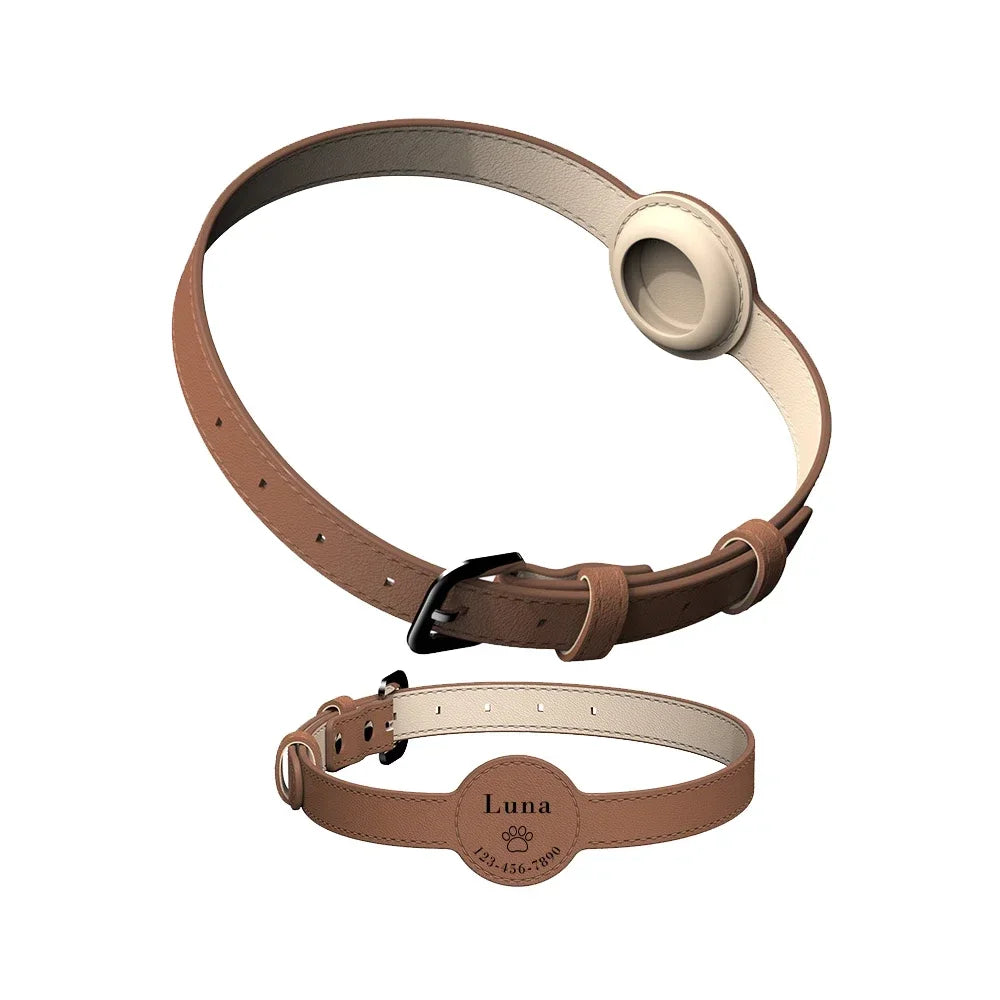 Customisable Pet Coller with GPS Tracker Holder  pet accessories YAG Boutique