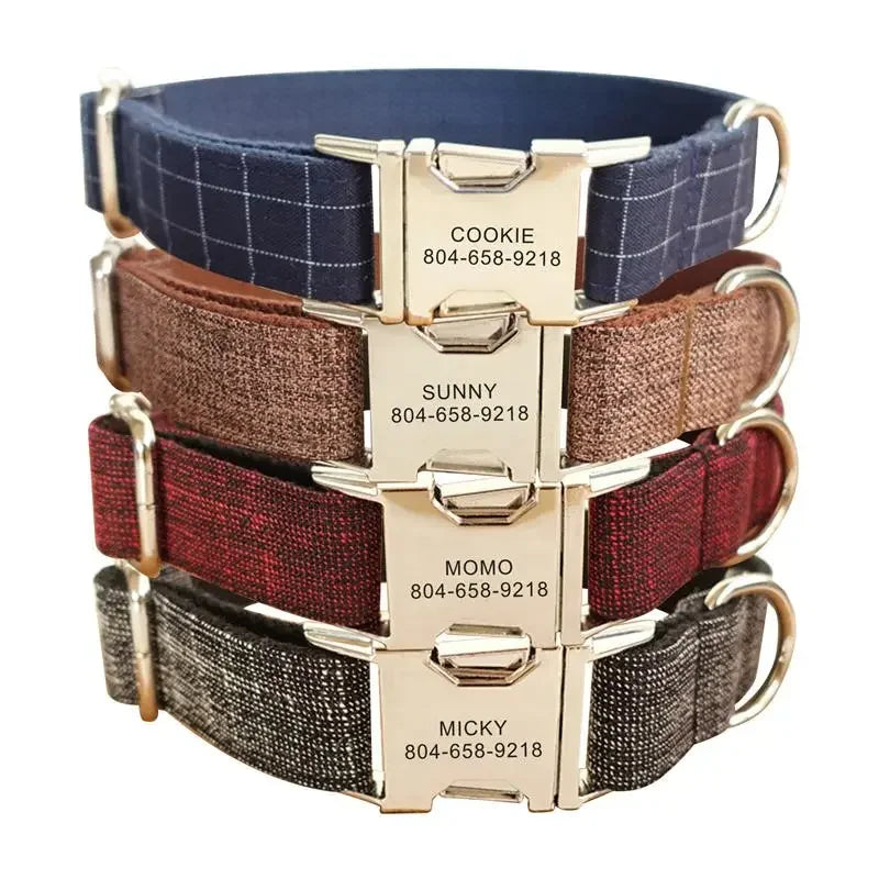 Premium Personalized Nylon Pet Collar &  Leash  Collars Bandanas YAG Boutique