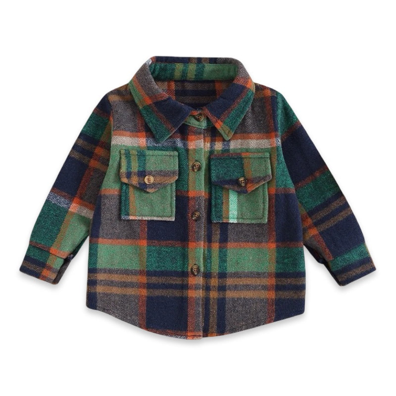 Cozy Toddler & Kids Heavyweight Plaid Flannel Shacket  kids clothing YAG Boutique
