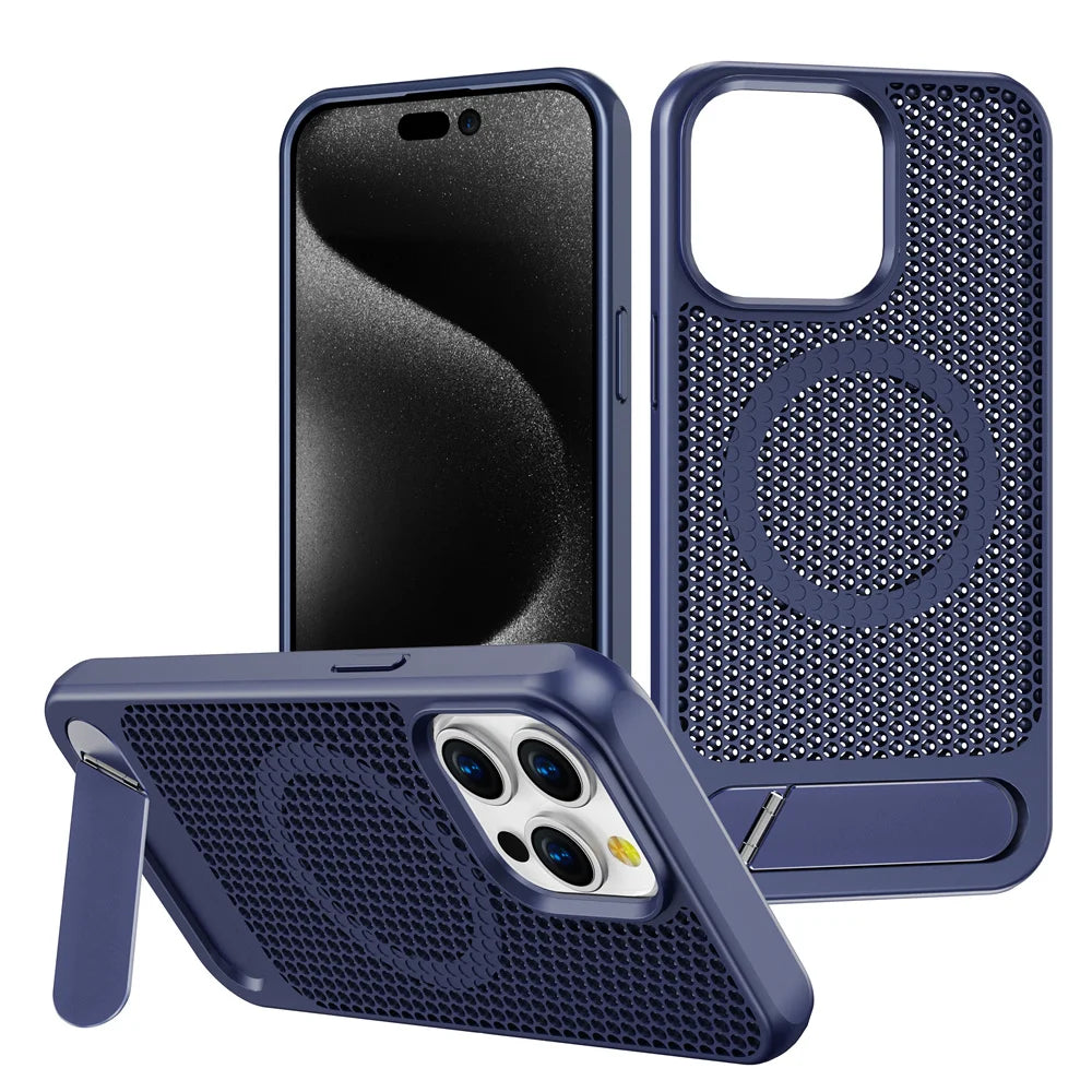 MagSafe Mesh Stand iPhone Case for iPhone 14 - 17 Series  iPhone Cases YAG Boutique