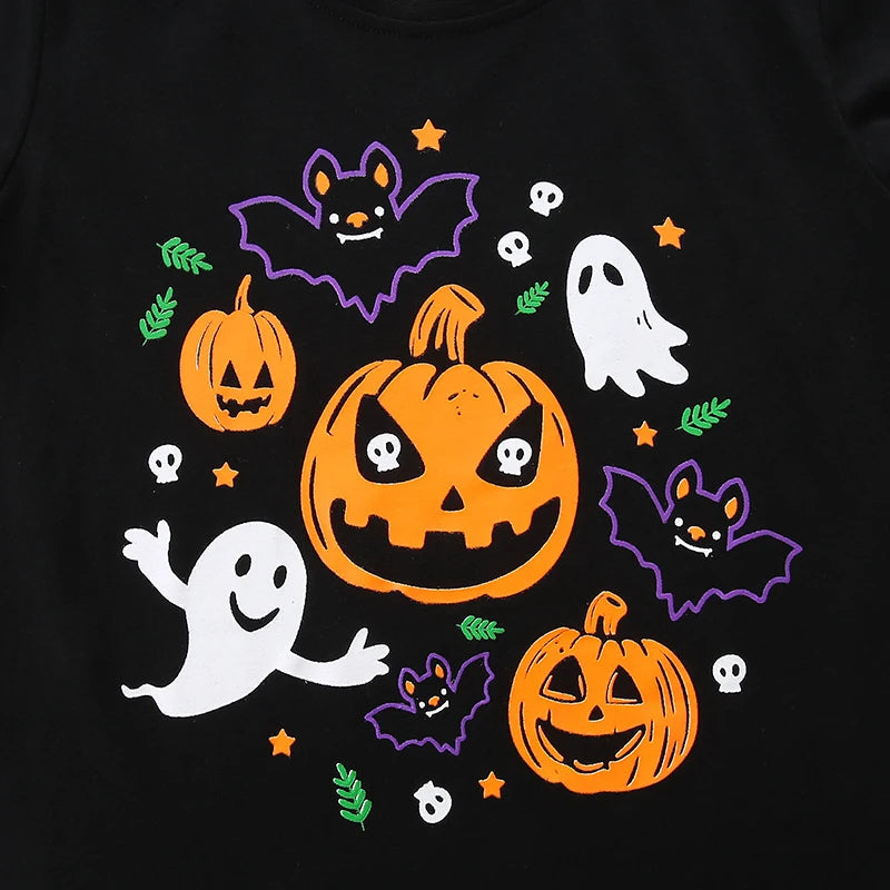 Kids Glow-In-The-Dark Halloween Long Sleeve T-Shirt  kids clothing YAG Boutique